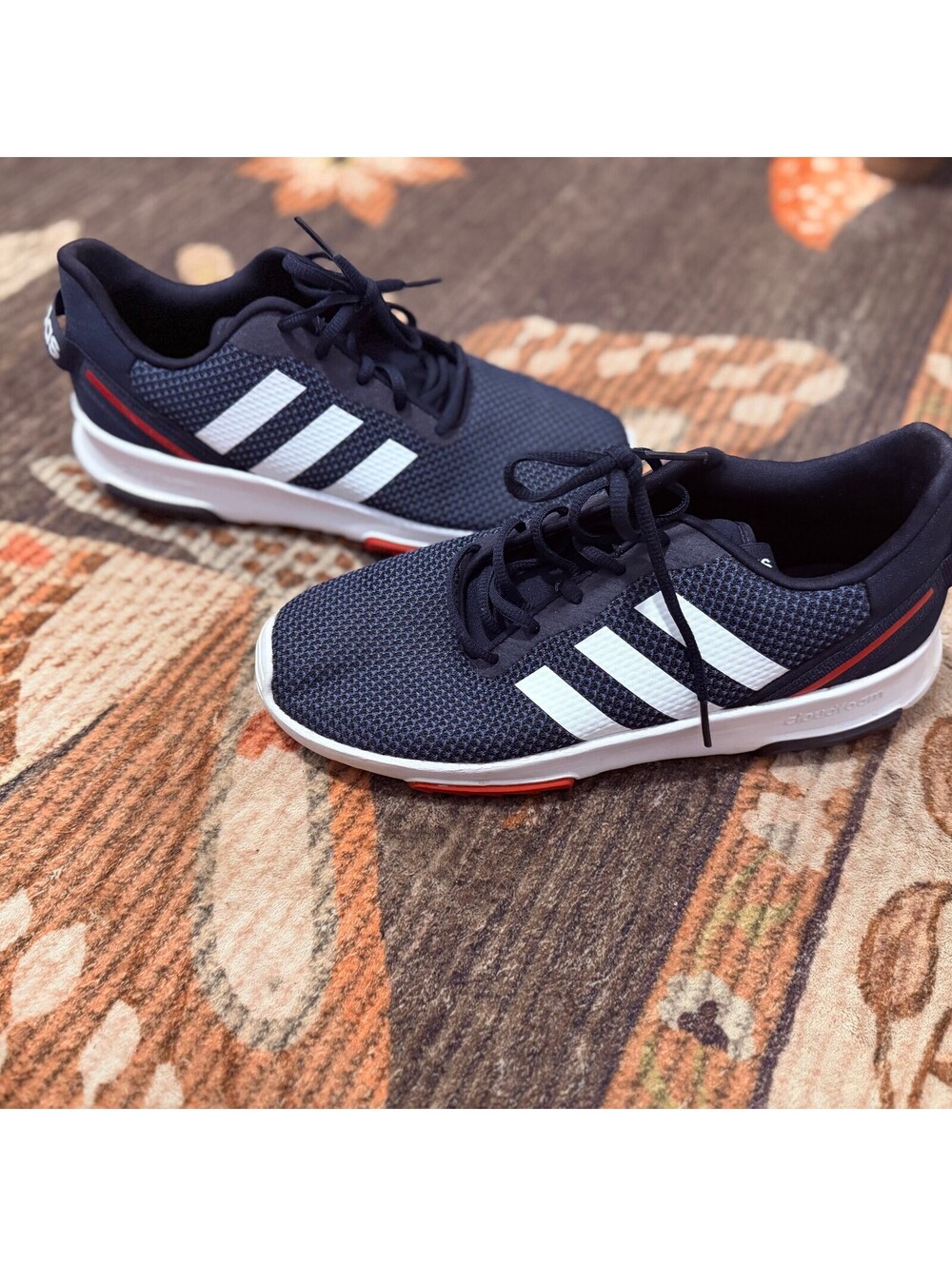 Adidas Men's Racer TR 2.0 Cloudfoam Running Shoes - Navy Blue/White/Red - Size 7